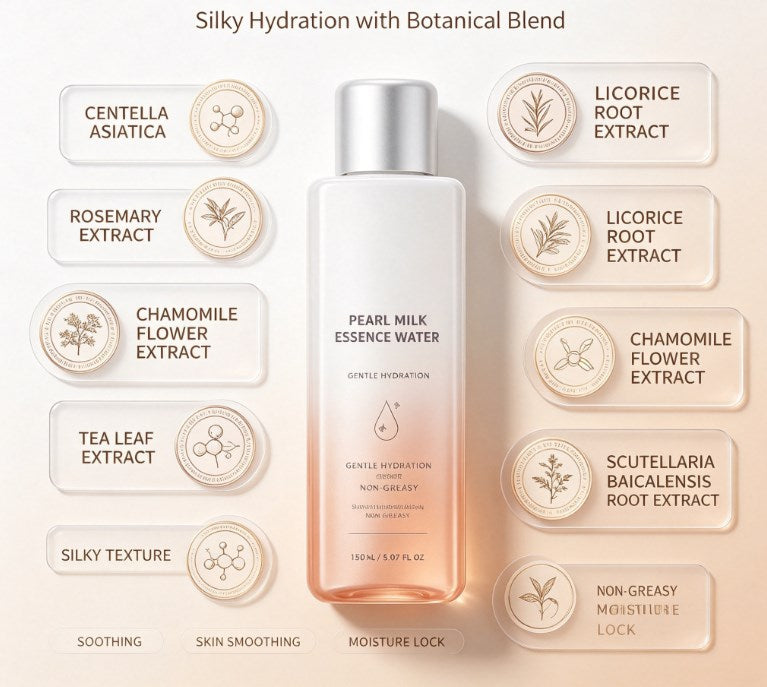 Barrier-Repair Milky Face Toner – Nourishing Lactic Acid & Urea Hydrating Liquid Infused with Centella Asiatica and Ceramides for Radiant Complexions